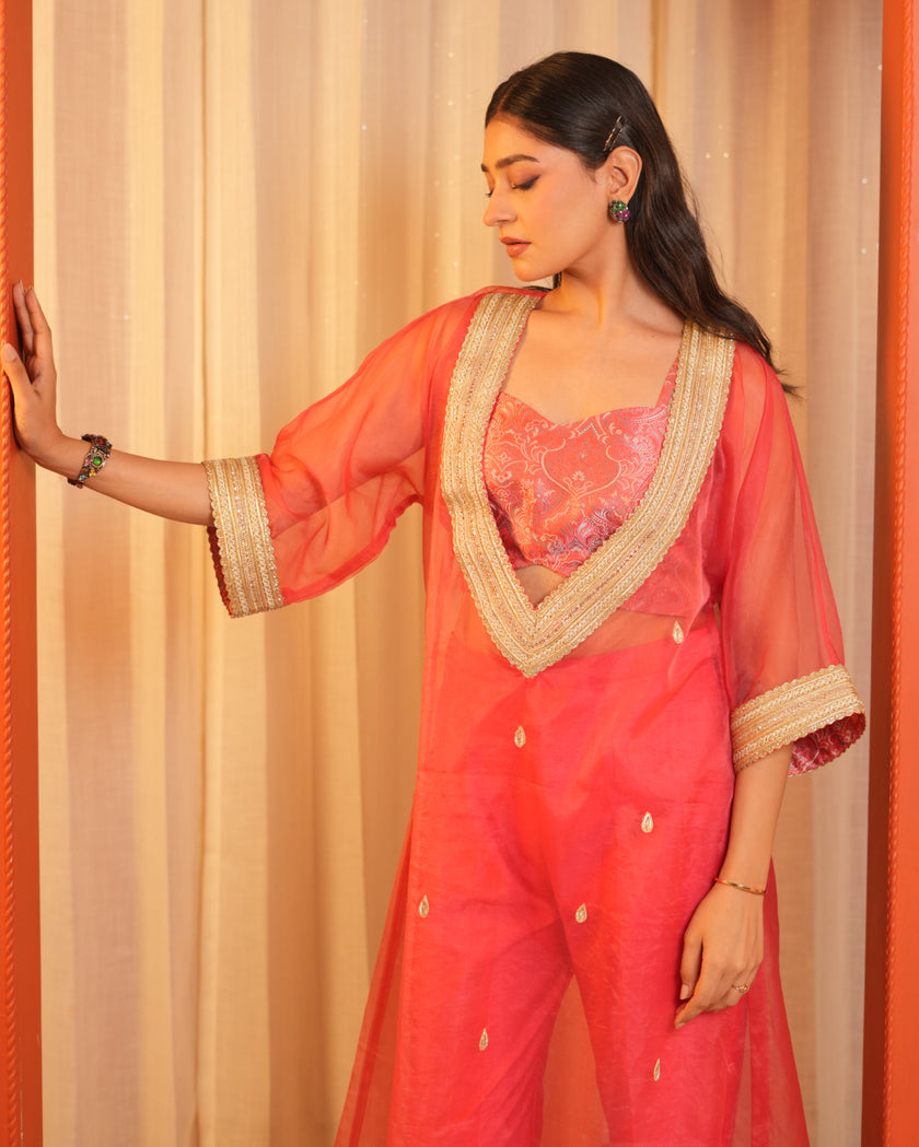 Pink Brocade Set