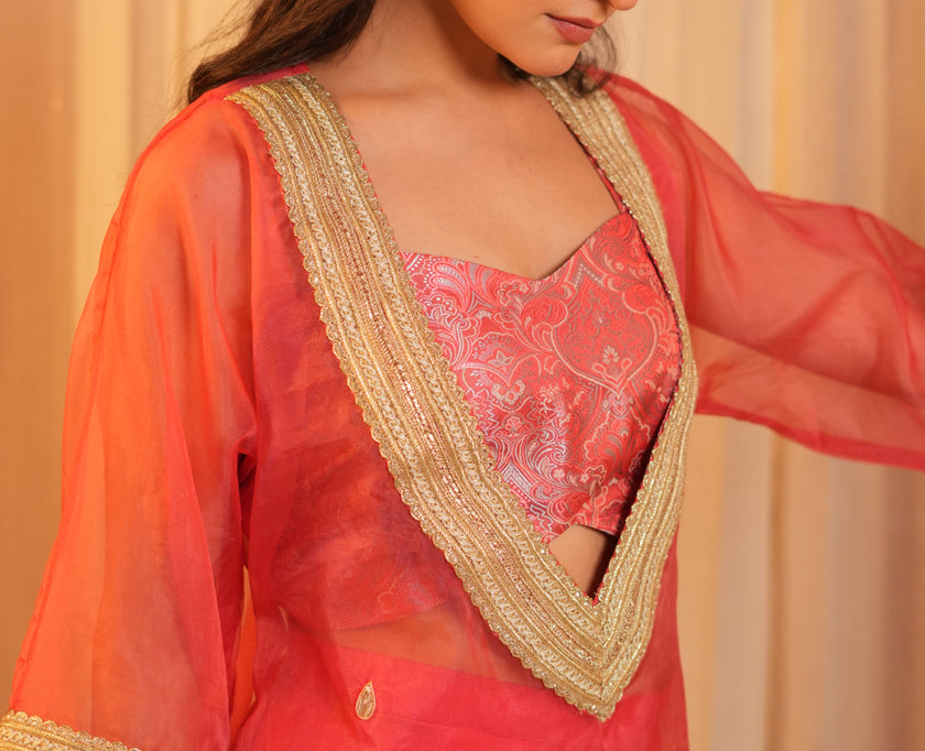 Pink Brocade Set